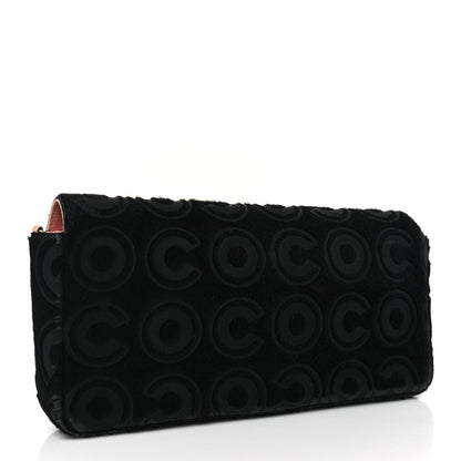 Chanel Pony Hair CocoDouble East West Flap Black Rose 3 of 9