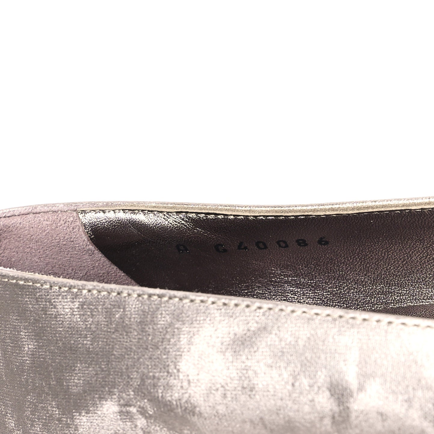 Laminated Lambskin Grosgrain Cap Toe CC Ballerina Flats 36 Copper Black