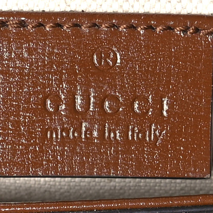 Gucci GG Supreme Monogram Azalea Calfskin Web Mini Horsebit 1955 Shoulder Bag Beige Ebony Brown Sugar 6 of 10
