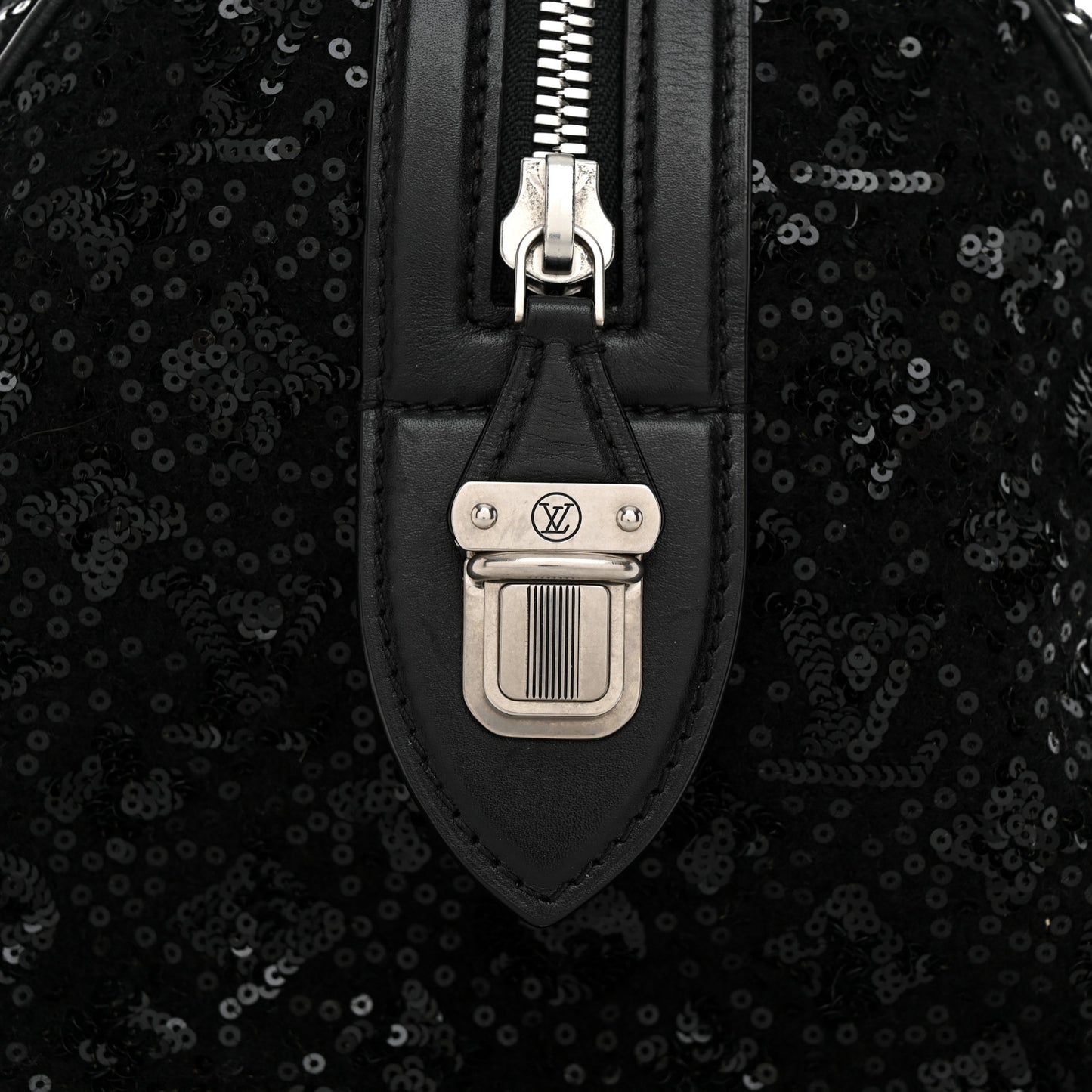 Sequin Monogram Sunshine Express Speedy Black