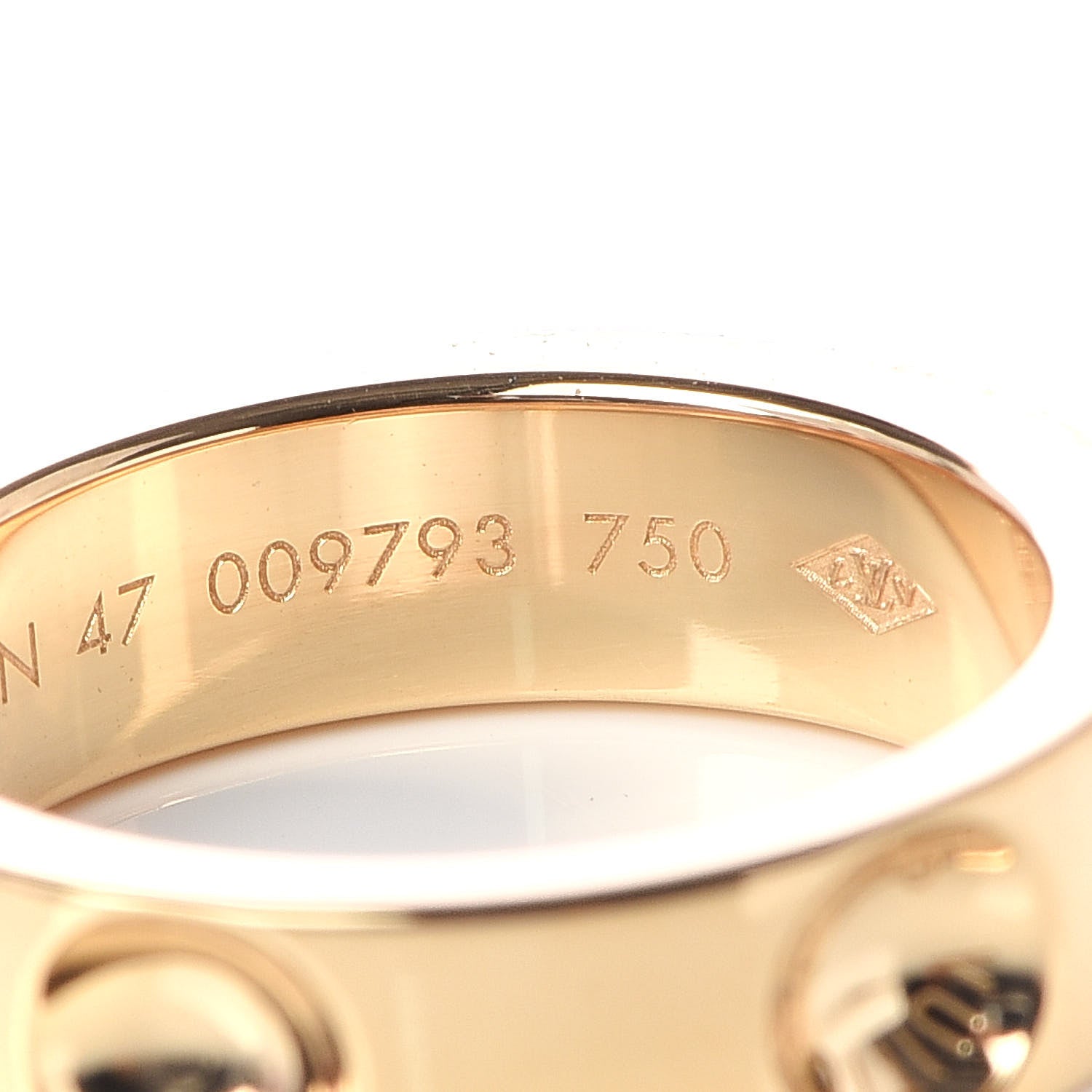 Louis Vuitton 18K Yellow Gold Empreinte Ring 47 4 5 of 5