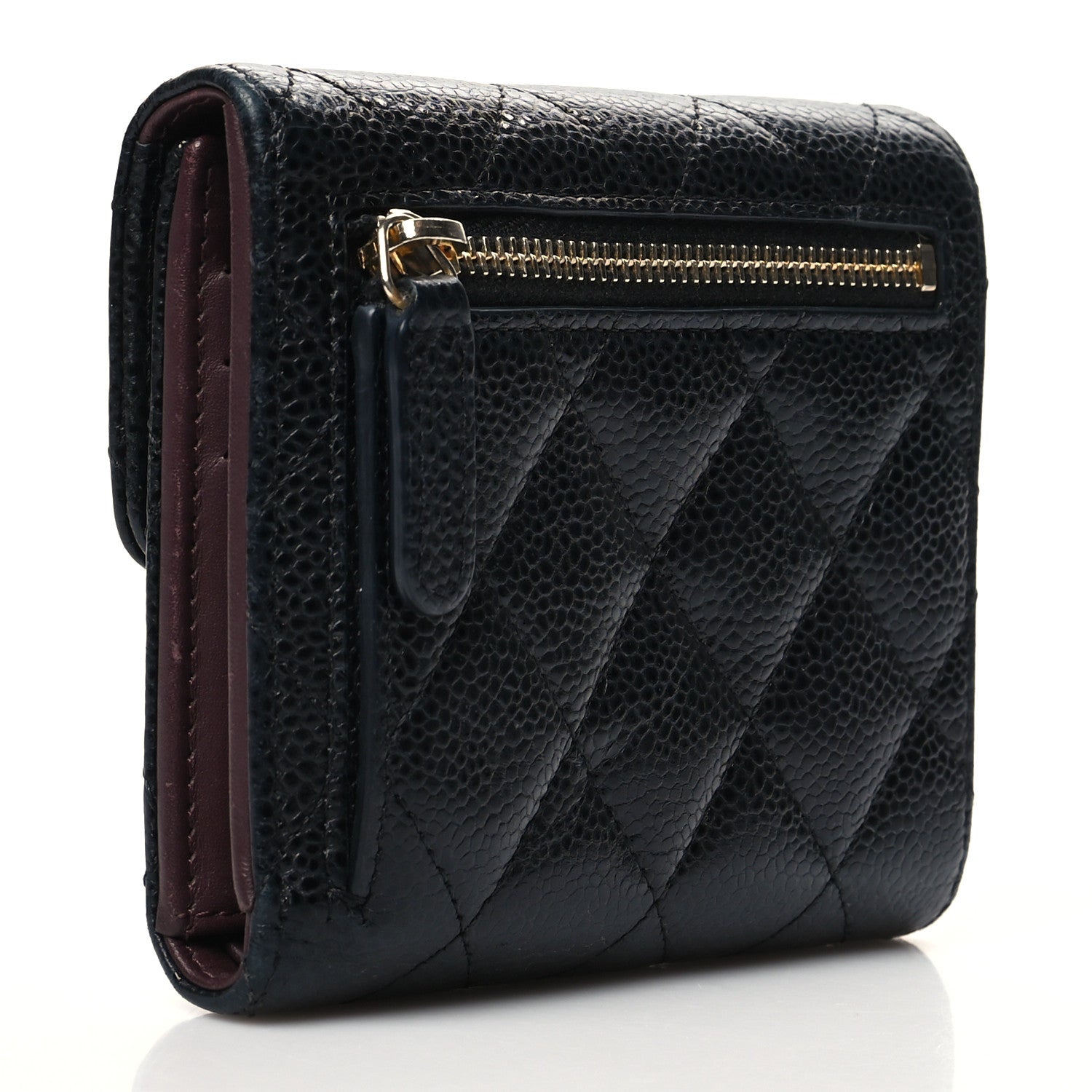 Chanel Caviar Quilted Compact Flap Wallet Black 3 of 12