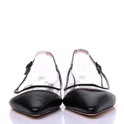 Jimmy Choo Kid PVC Erin Slingback Flats 39.5 Black 2 of 15