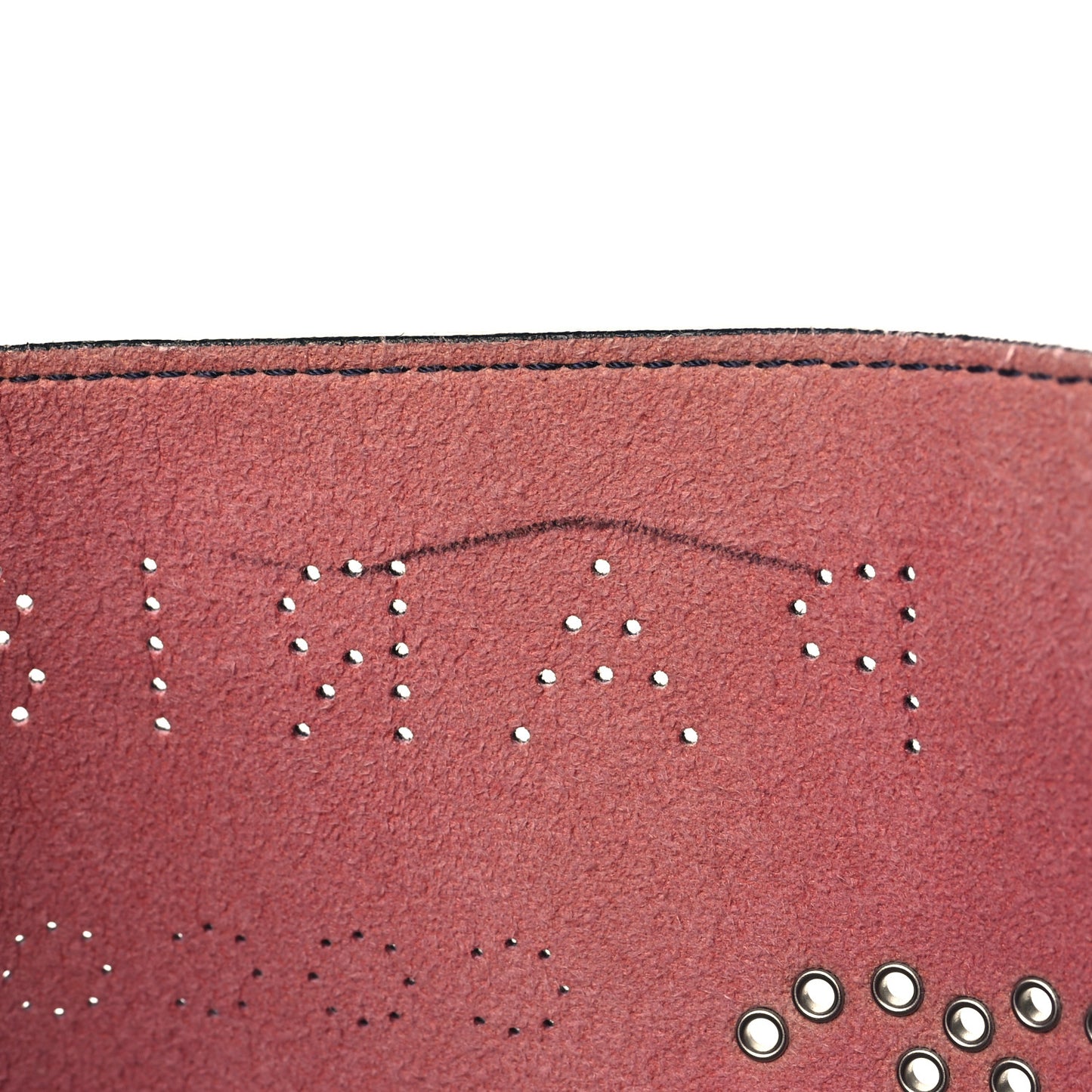 Calfskin Tweed Small Logo Eyelets Shopping Tote Navy Blue