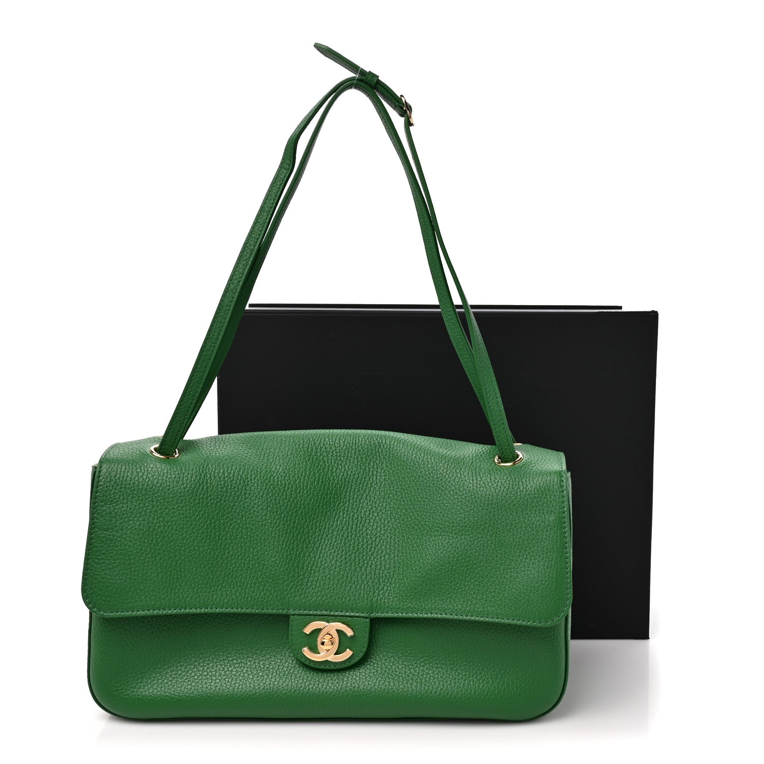 Chanel Grained Calfskin Small Souplissimo Maxi Flap Green 11 of 11
