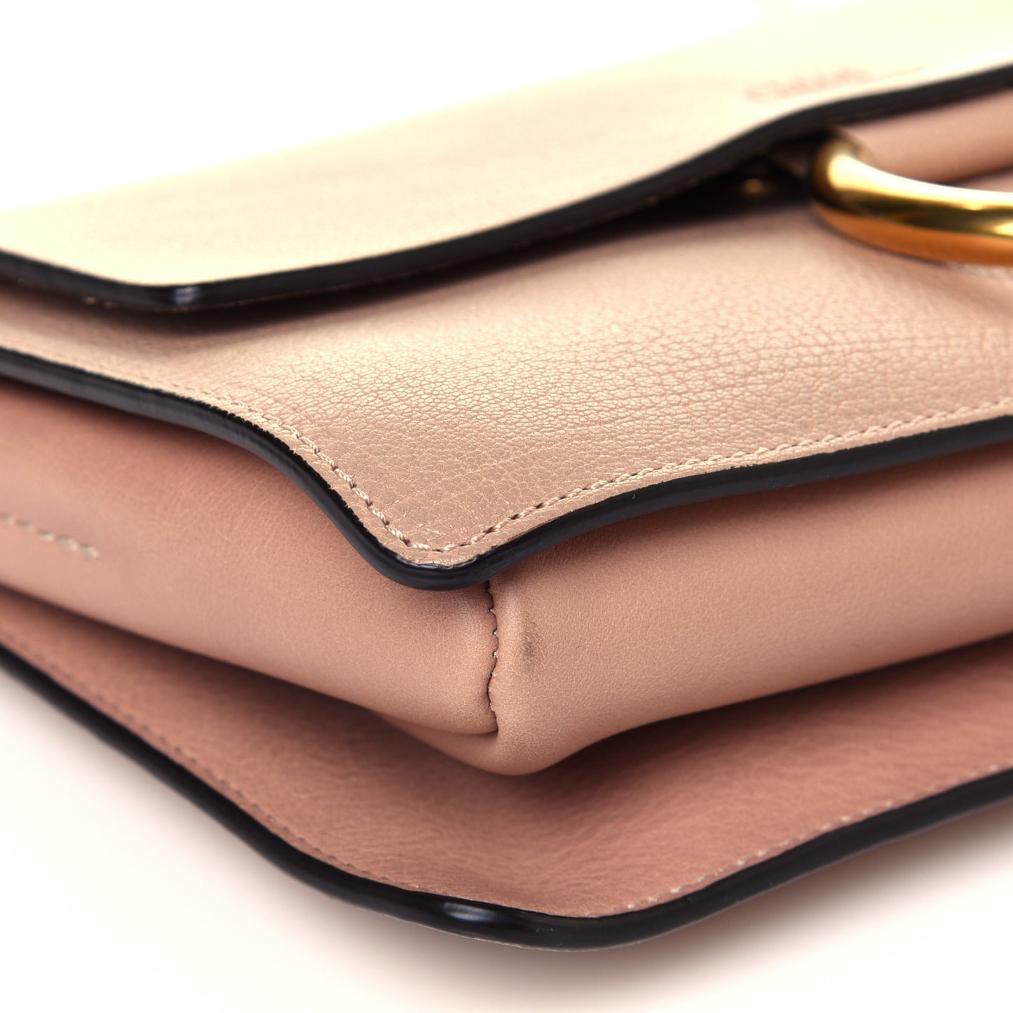 Goatskin Small Faye Shoulder Bag Biscotti Beige