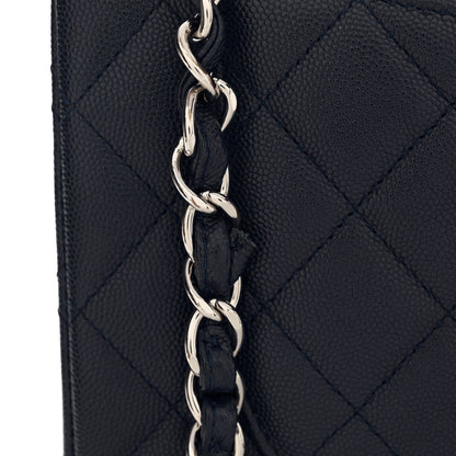 Chanel Caviar Quilted Maxi Double Flap Navy Blue 14 of 14