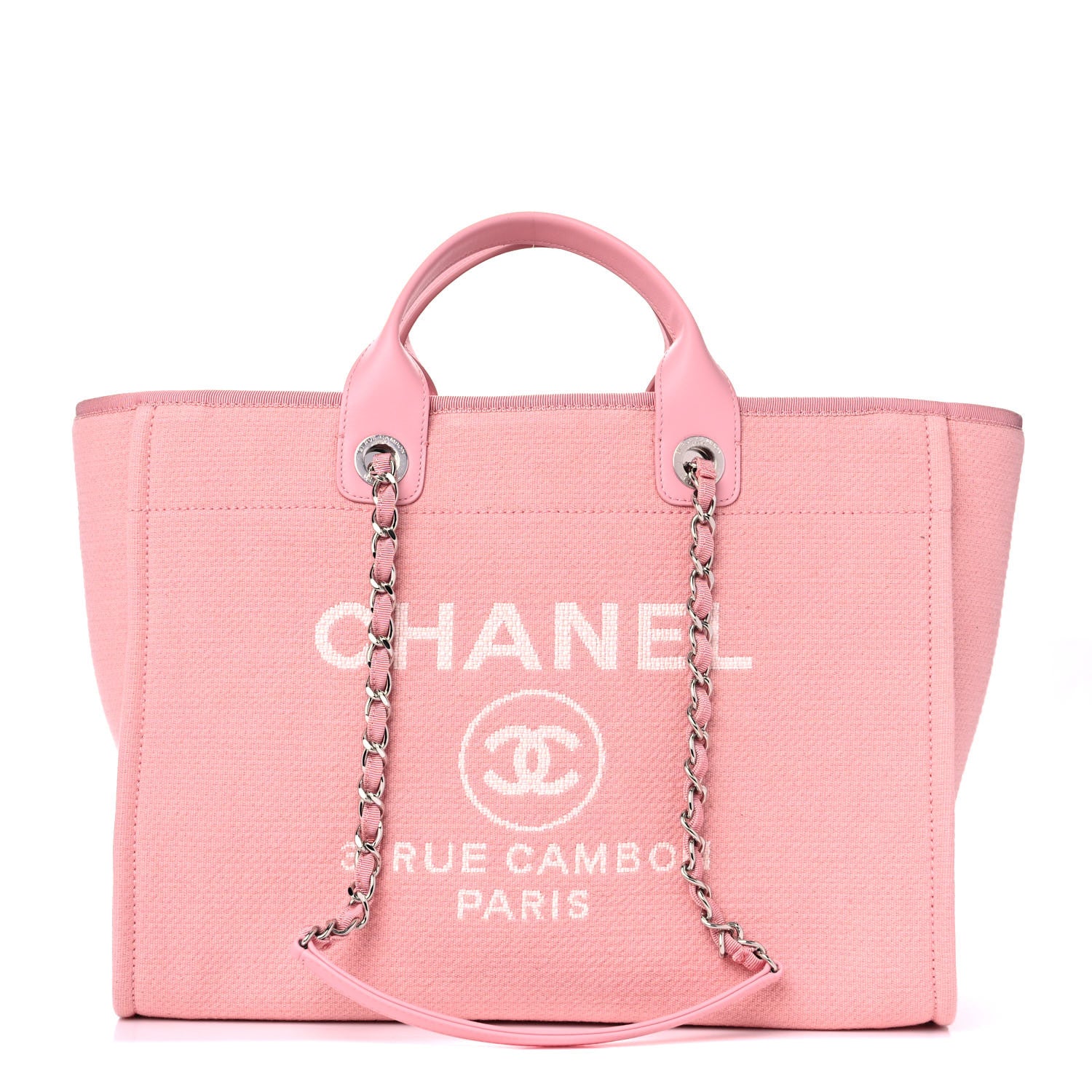 Chanel Mixed Fibers Medium Deauville Tote Pink 2 of 12