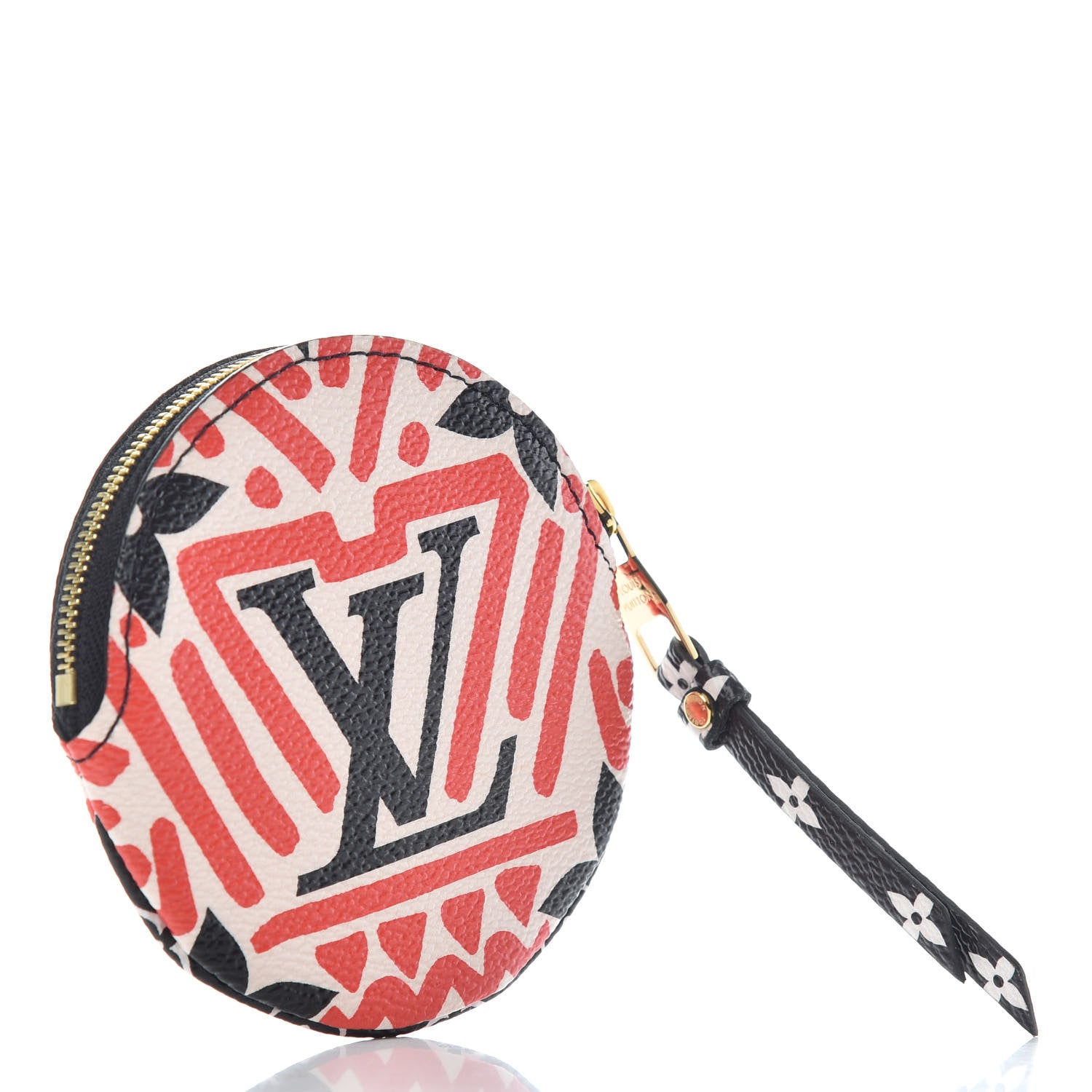 Louis Vuitton Monogram Giant Crafty Round Coin Purse Creme Rouge 3 of 6