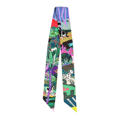 Hermes Silk En Liberte Twilly Vert Cyclamen Multicolor 2 of 3