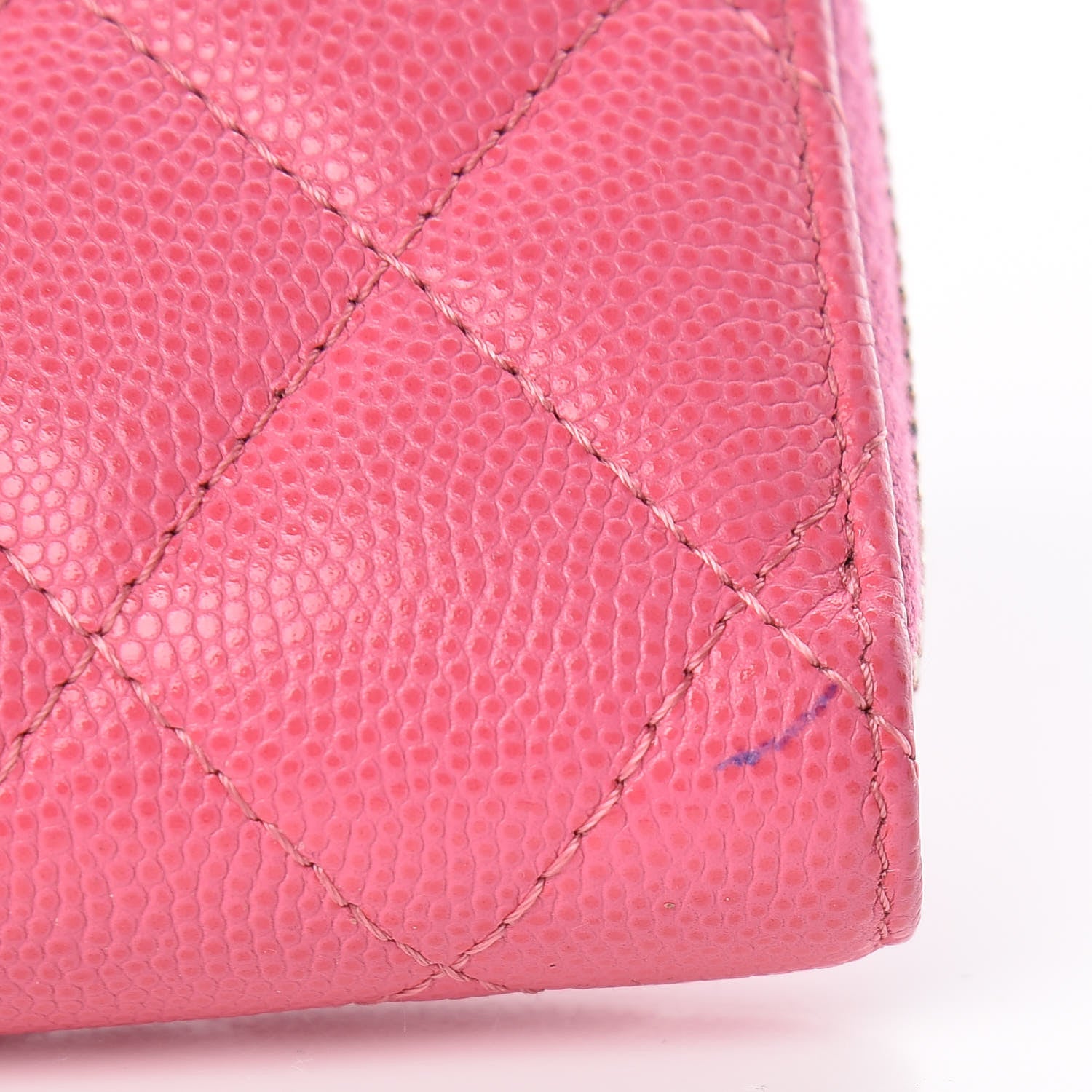 Chanel Caviar Quilted Zip Coin Purse Pink 6 of 10