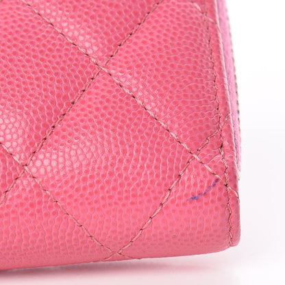 Chanel Caviar Quilted Zip Coin Purse Pink 6 of 10