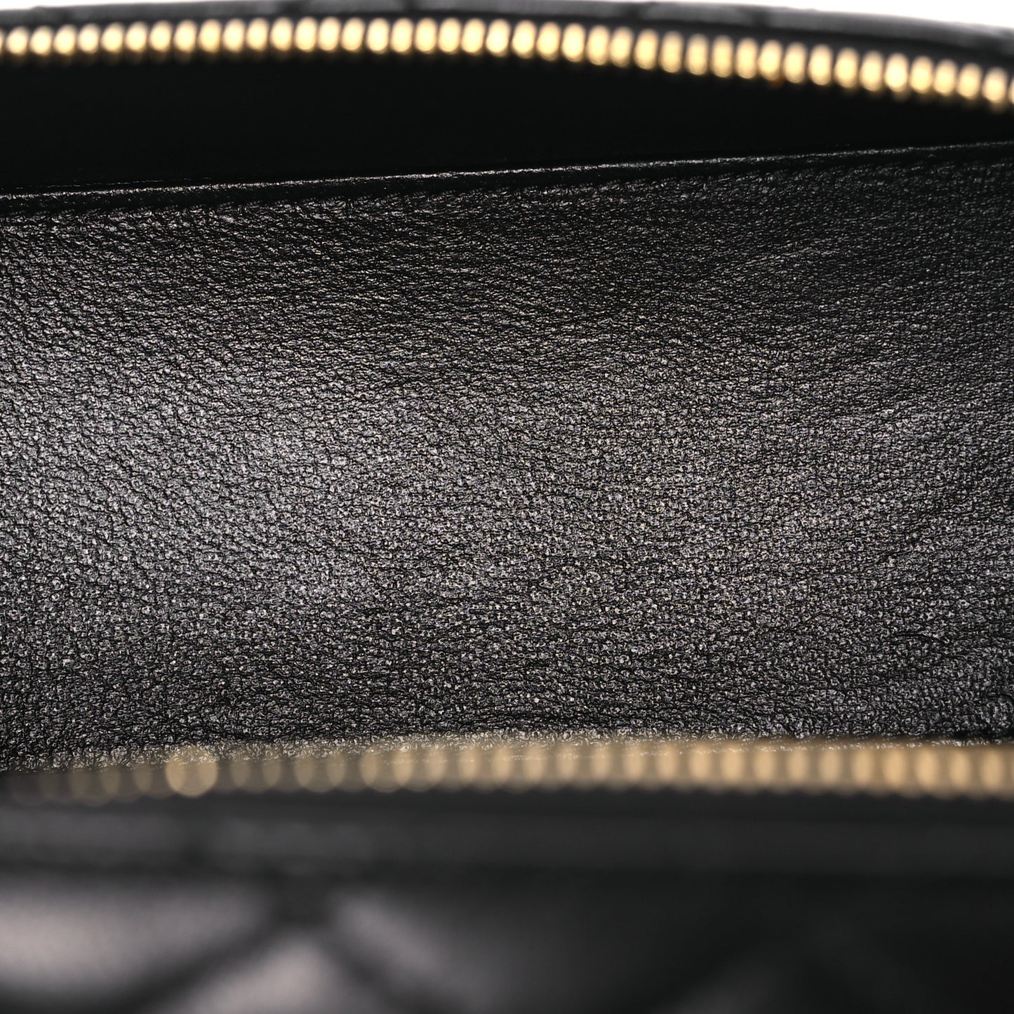 Lambskin Quilted Mini Gaby Vanity Case Black
