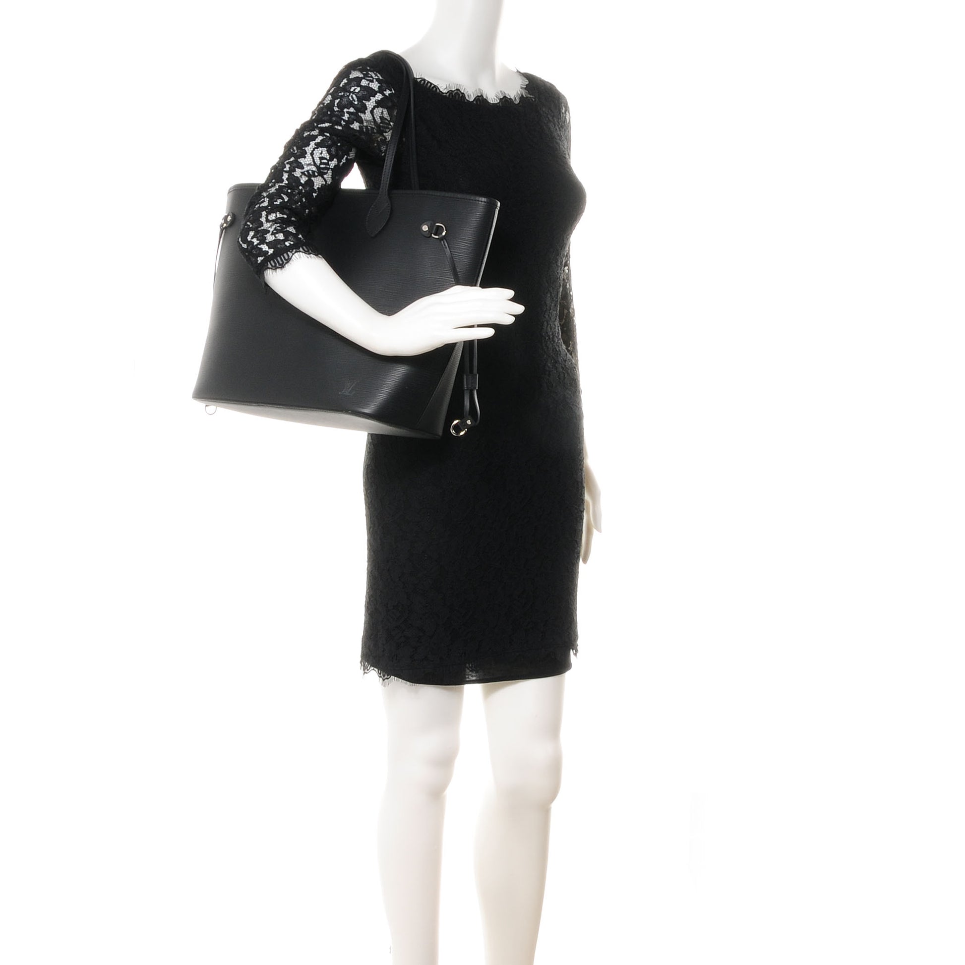 Louis Vuitton Epi Neverfull MM Black 2 of 9