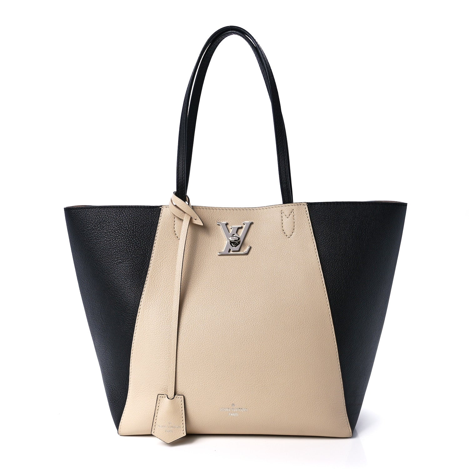 Louis Vuitton Calfskin Lockme Cabas Vanille Black 1 of 13
