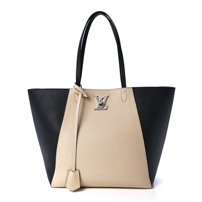 Louis Vuitton Calfskin Lockme Cabas Vanille Black 1 of 13