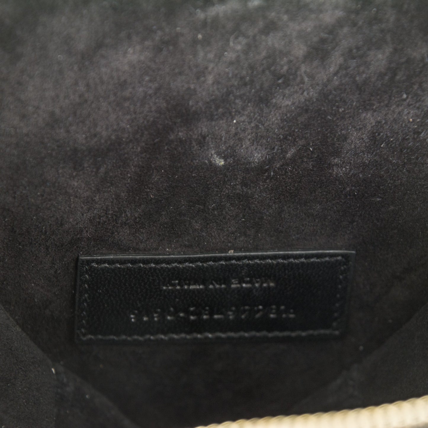 Lambskin Matelasse Chevron Monogram Small Love Heart Chain Bag Black