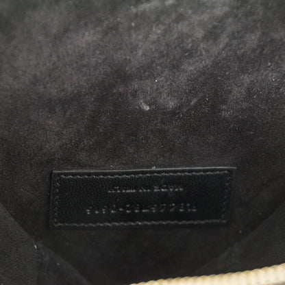 Saint Laurent Lambskin Matelasse Chevron Monogram Small Love Heart Chain Bag Black 7 of 7