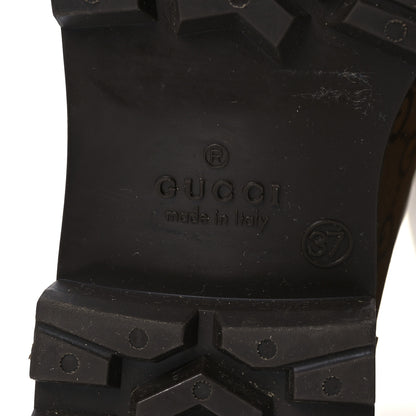 Gucci Rubber Monogram Edinburg Rain Boots 37 Transparent Cocoa 8 of 11