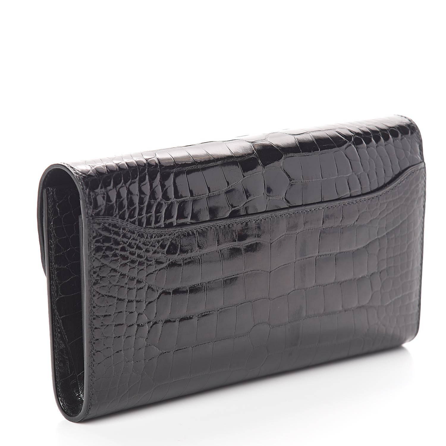 Hermes Shiny Alligator Constance Wallet Black 3 of 14