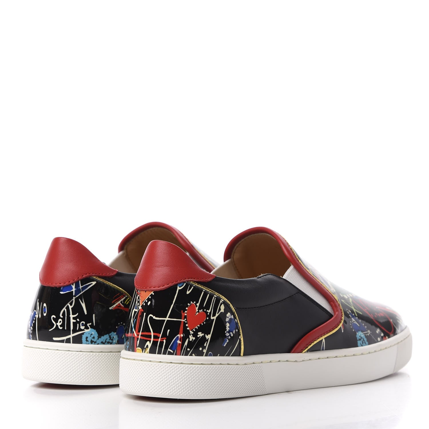 Christian Louboutin Patent Loubitag Masteralta Flat Sneaker 37 Black 4 of 11