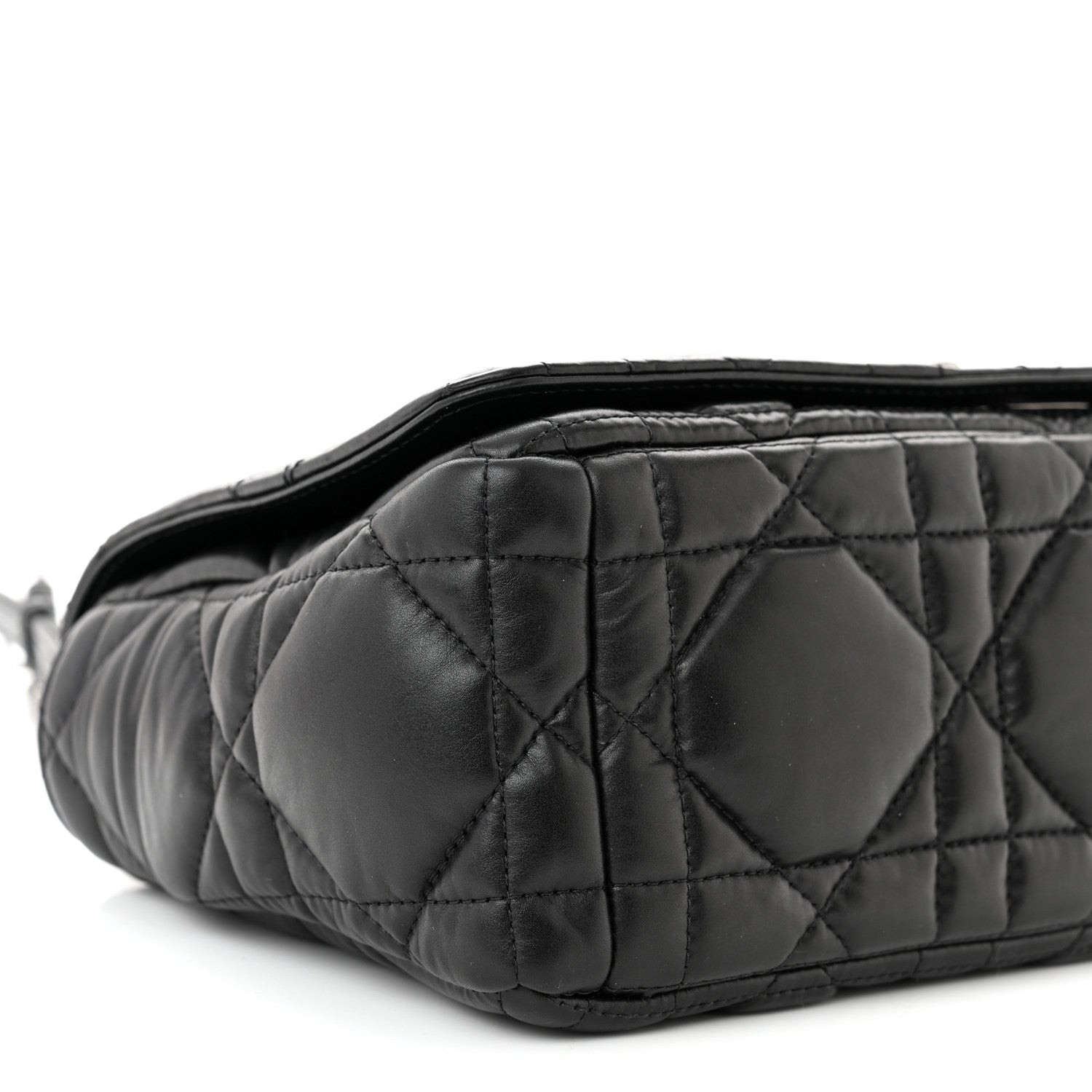 Christian Dior Calfskin Macrocannage Medium Caro Bag Black 9 of 11