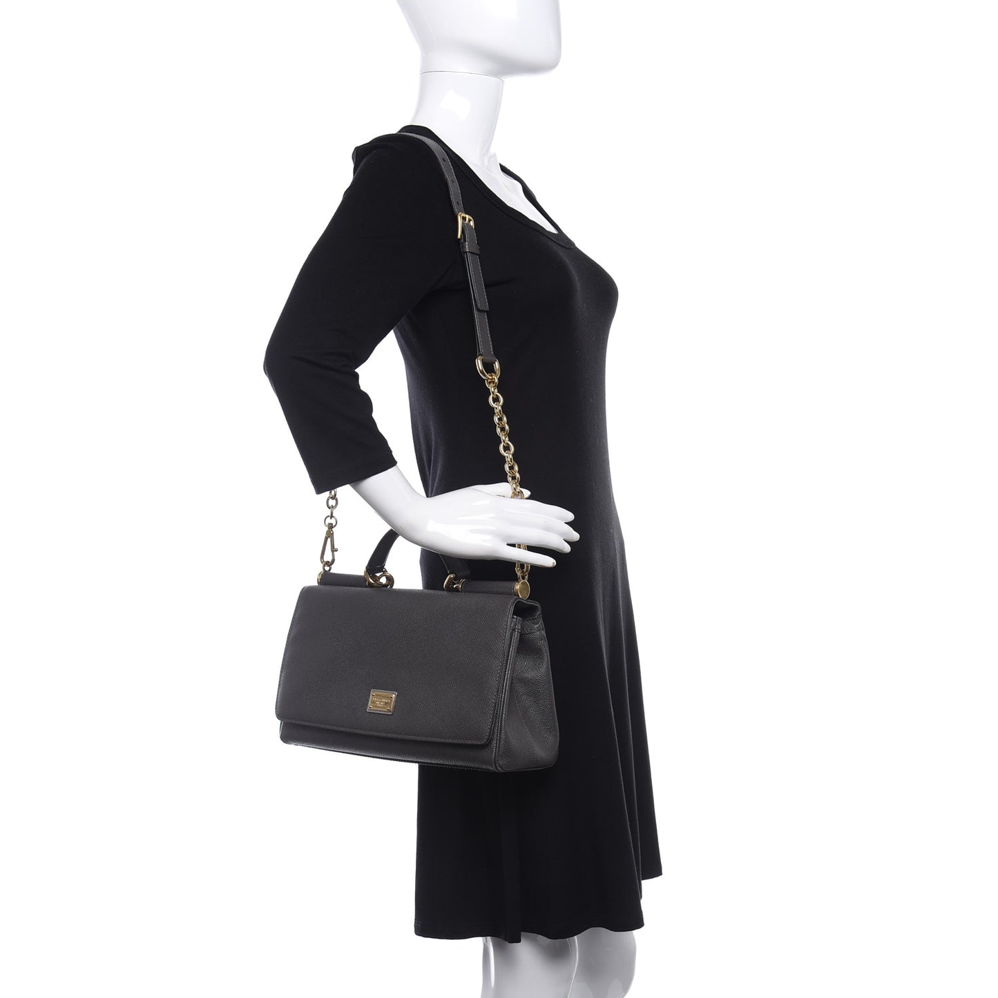 Dauphine Miss Sicily East West Shoulder Bag Grey