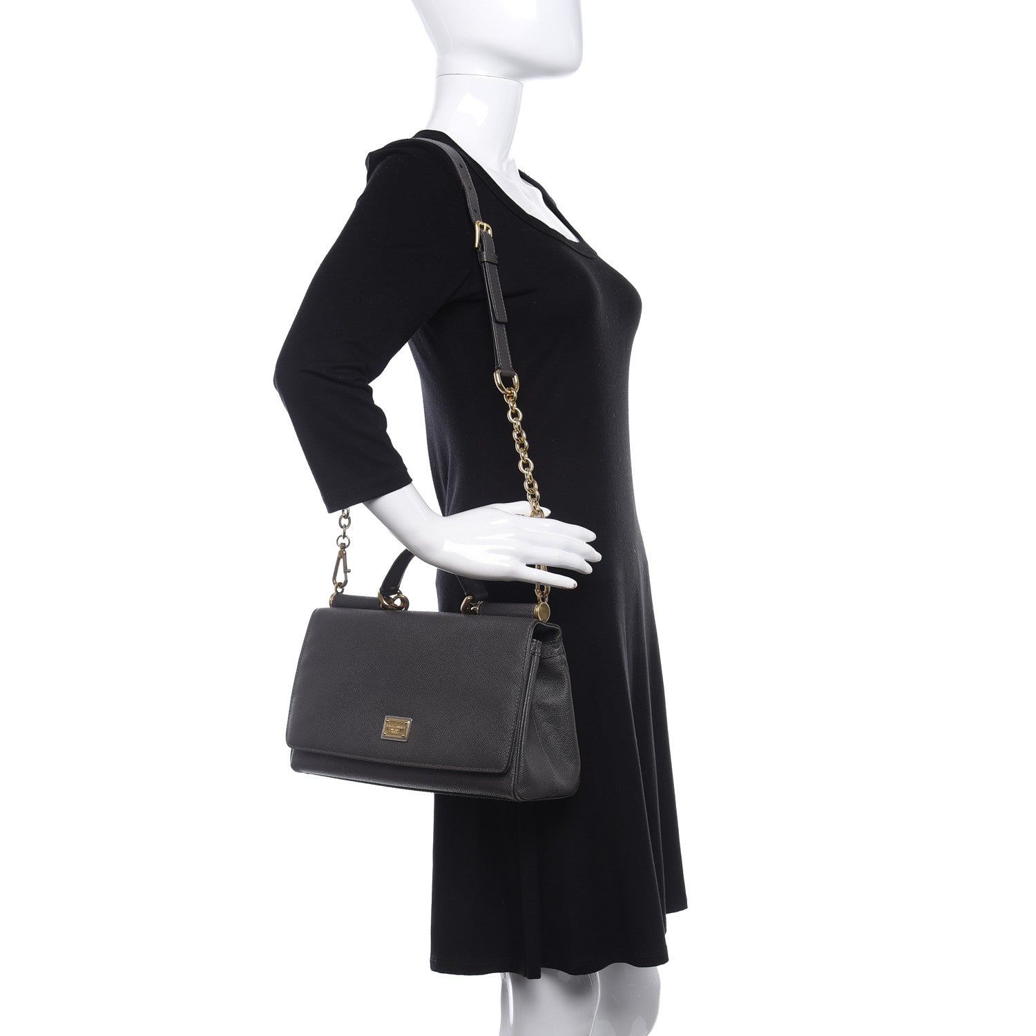 Dolce & Gabbana Dauphine Miss Sicily East West Shoulder Bag Grey 2 of 10