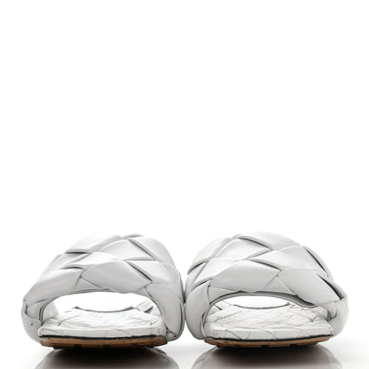 Bottega Veneta Nappa Maxi Intrecciato Lido Flat Sandals 39.5 Optic White 2 of 13