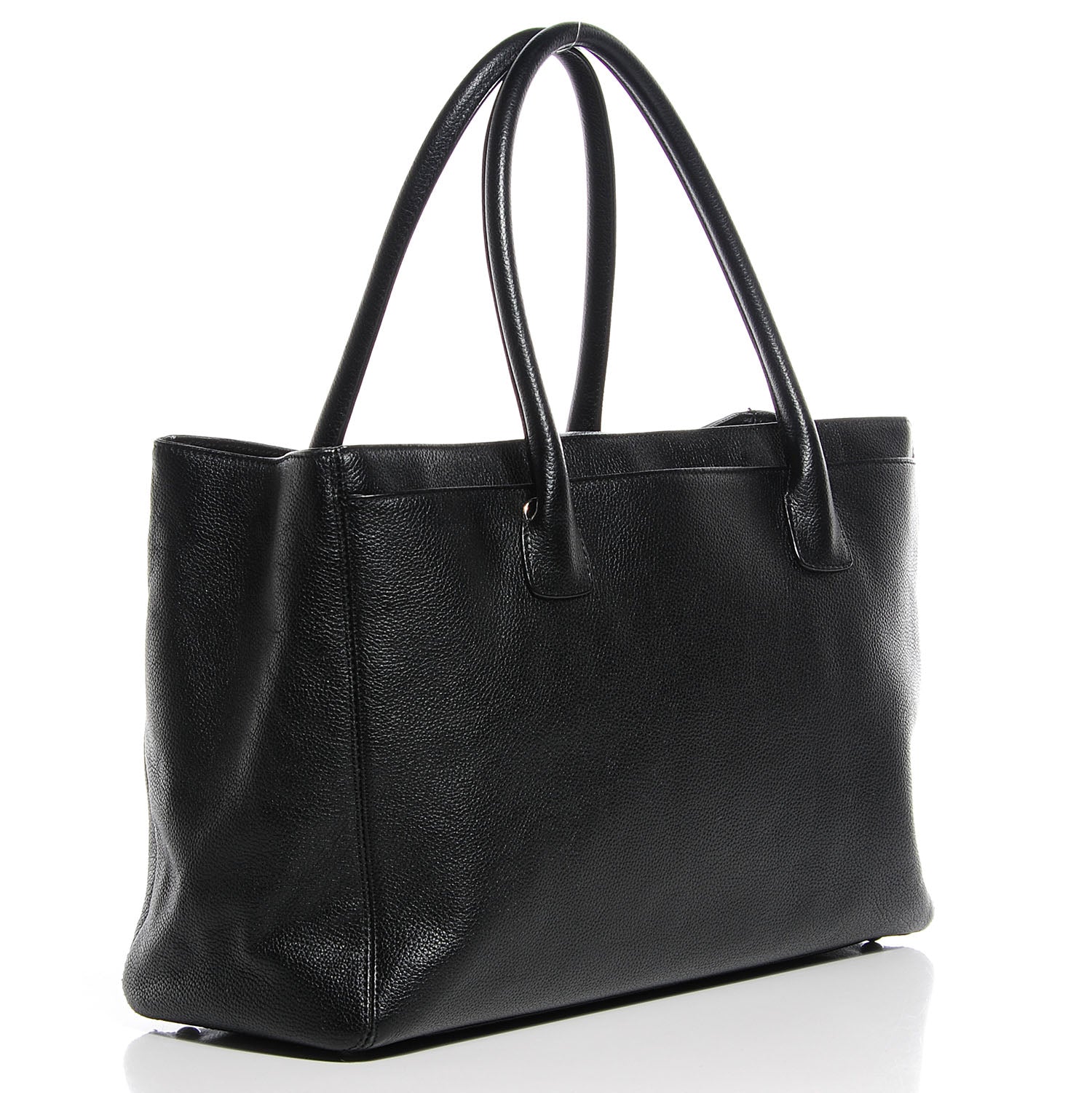 Chanel Calfskin Cerf Executive Shopper Tote Black 3 of 7