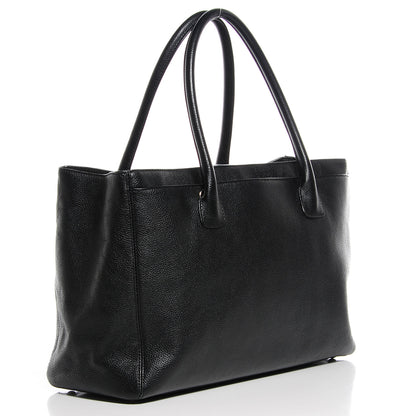 Chanel Calfskin Cerf Executive Shopper Tote Black 3 of 7