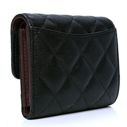 Chanel Caviar Quilted Compact Flap Wallet Black 2 of 4