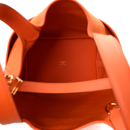 Hermes Toile Goeland Swift Cargo Picotin Lock 18 Orange 5 of 9