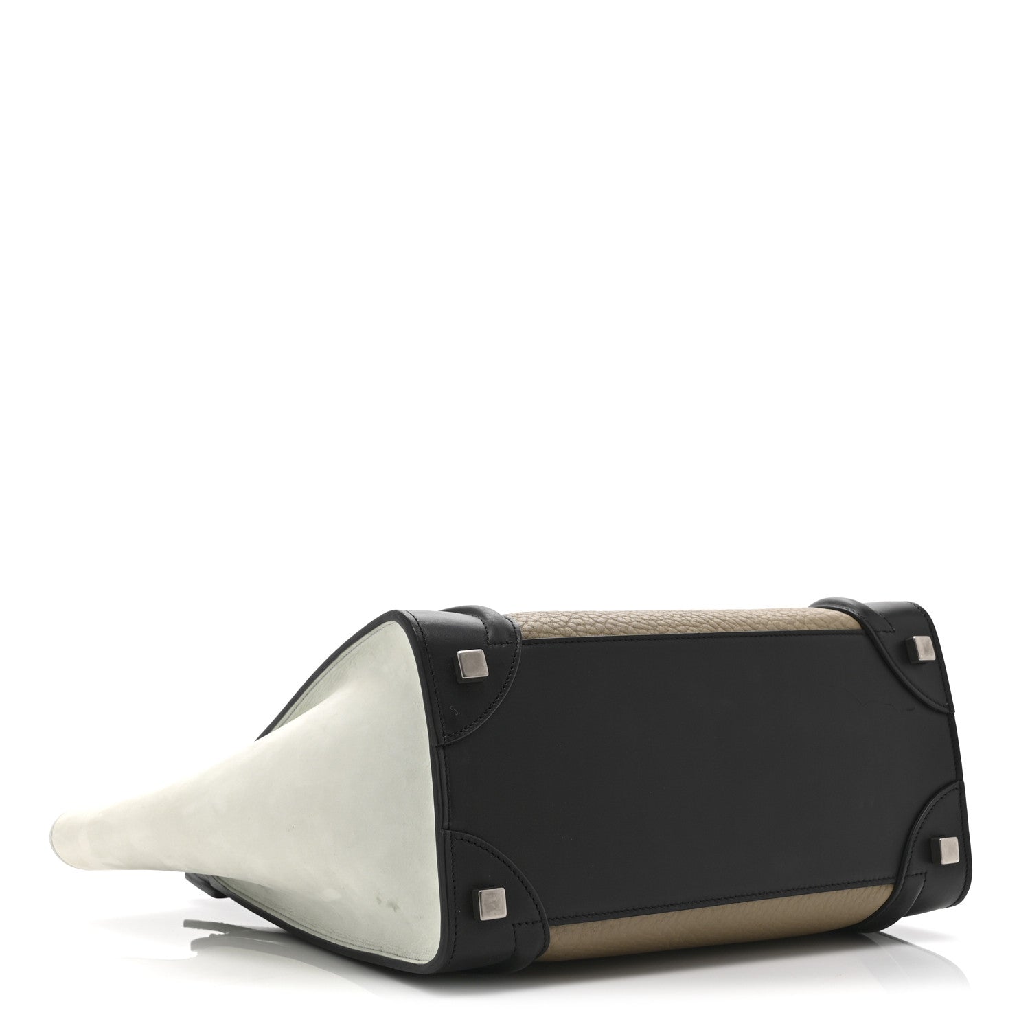Celine Bullhide Drummed Calfskin Micro Tri-Color Luggage Antarctic 4 of 12