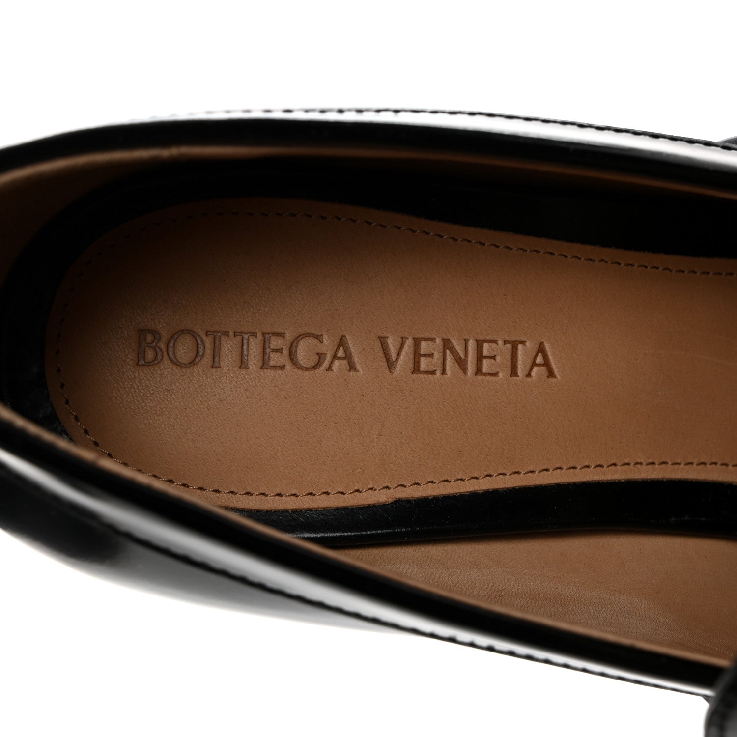 Bottega Veneta Glossy Calfskin Monsieur 70mm Loafer Pumps 38 Black 6 of 8