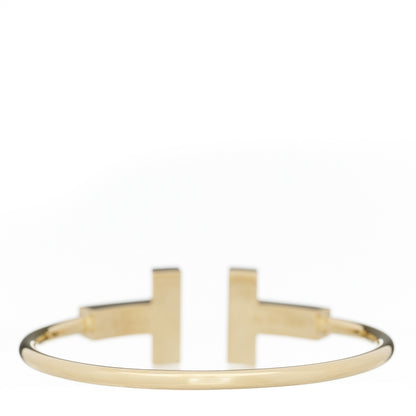 Tiffany 18K Yellow Gold T Wide Wire Bracelet 2 of 3