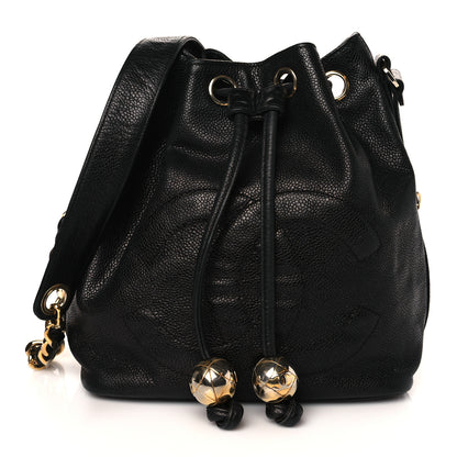 Chanel Caviar CC Drawstring Shoulder Bag Black 1 of 10