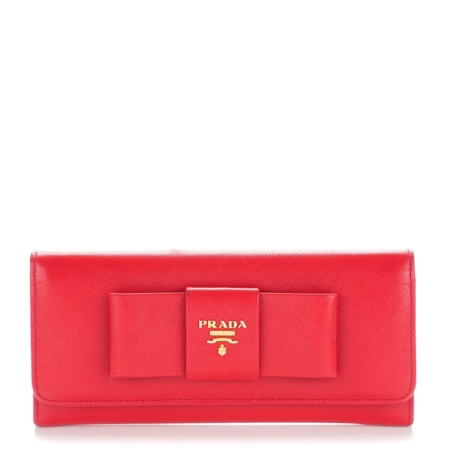 Saffiano Bow Continental Wallet Fuoco