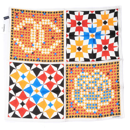 Chanel Silk CC Square Scarf Yellow 1 of 4