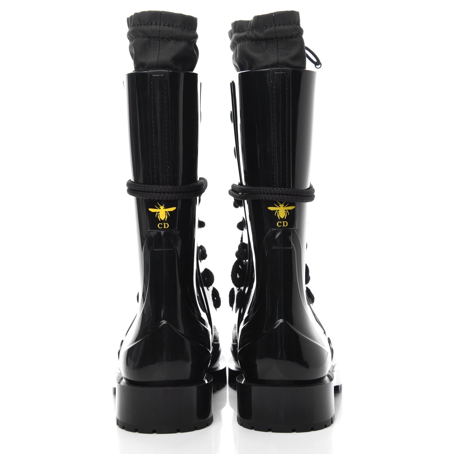 Christian Dior Shiny Rubber Diorcamp Low Boots 35 Black 7 of 9