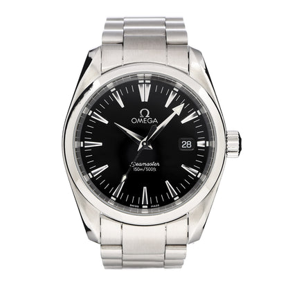 Omega Stainless Steel 36mm Seamaster Aqua Terra Quartz Watch Black 2518.50 1 of 8