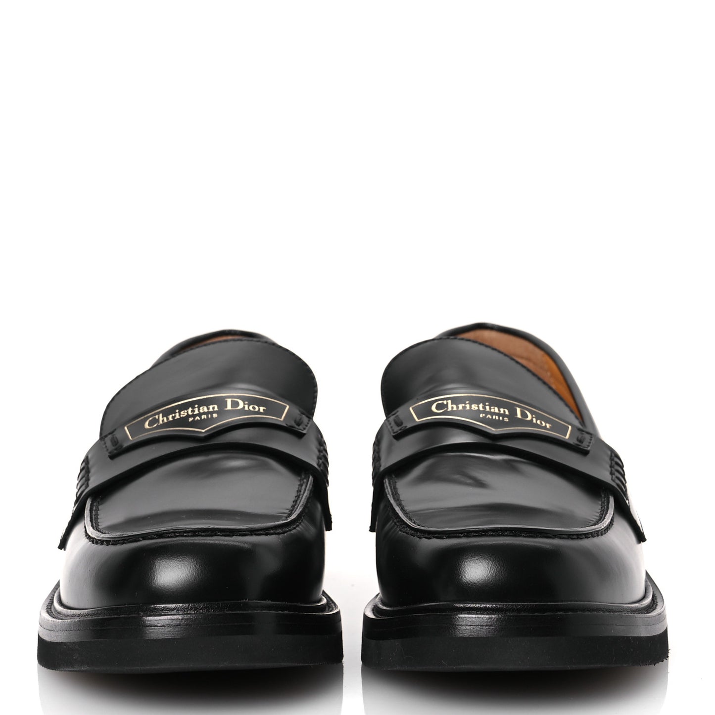 Brushed Calfskin Boy Loafers 40 Black