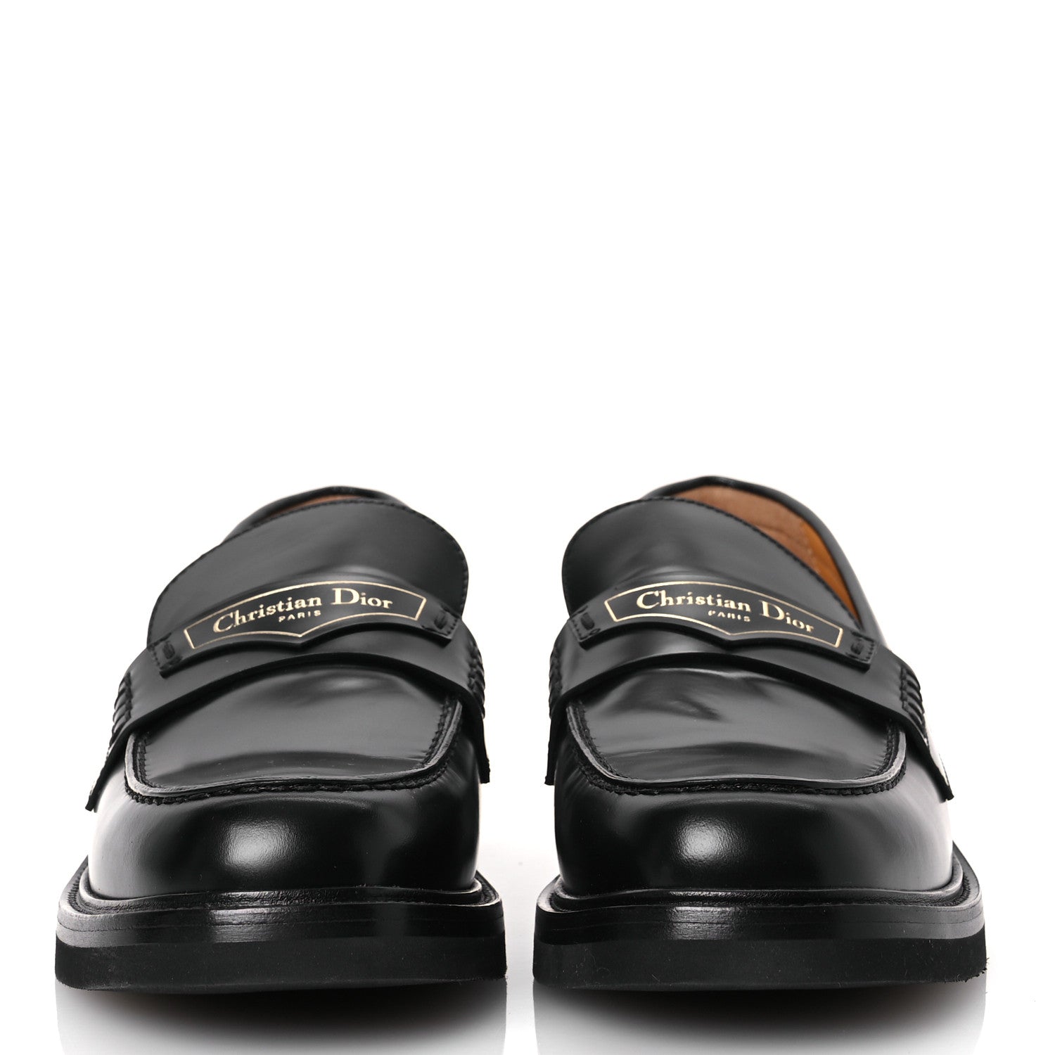 Christian Dior Brushed Calfskin Boy Loafers 40 Black 3 of 12
