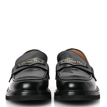 Christian Dior Brushed Calfskin Boy Loafers 40 Black 3 of 12
