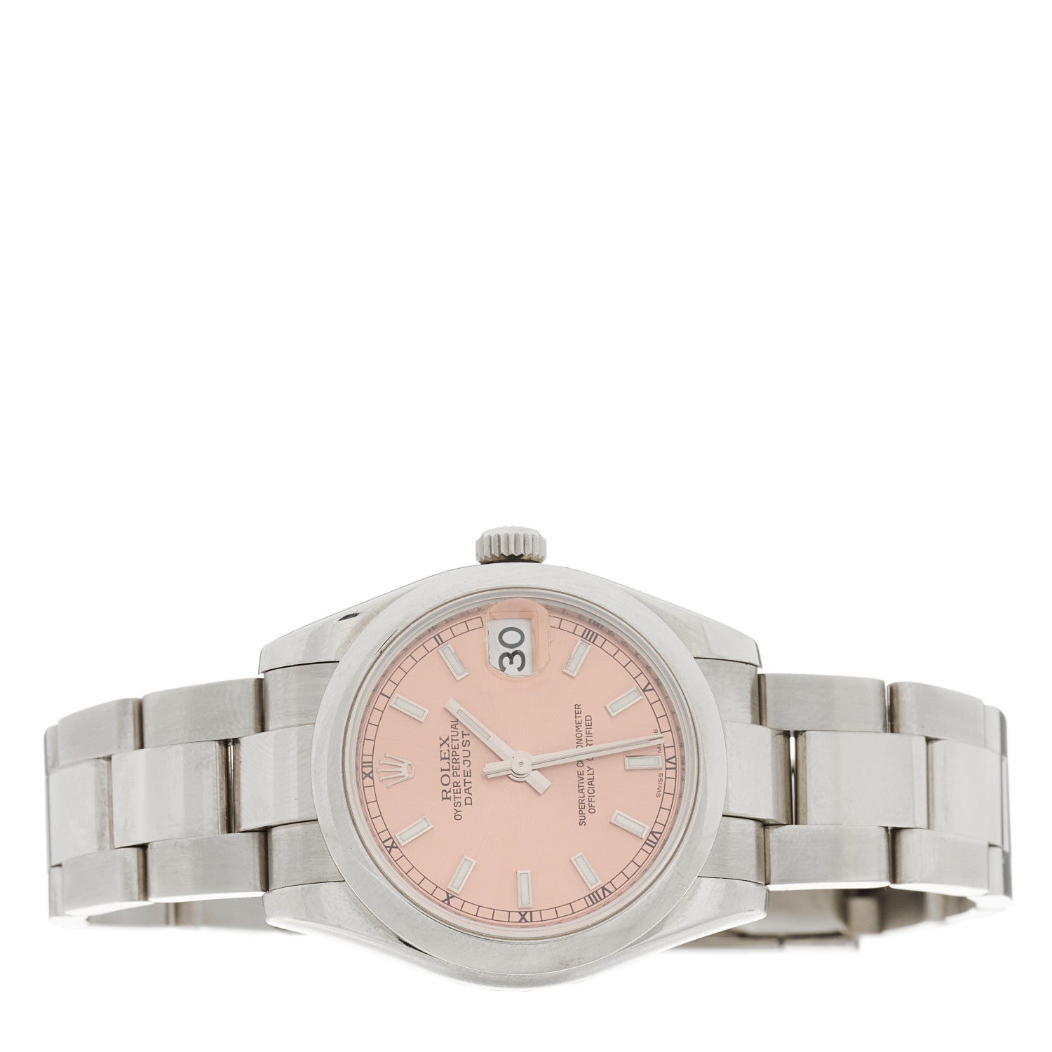 Rolex Stainless Steel 31mm Oyster Perpetual Datejust Watch Pink 178240 2 of 4