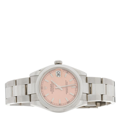 Rolex Stainless Steel 31mm Oyster Perpetual Datejust Watch Pink 178240 2 of 4