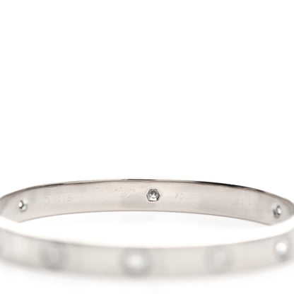 Cartier 18K White Gold 6 Diamond LOVE Bracelet 16 4 of 4