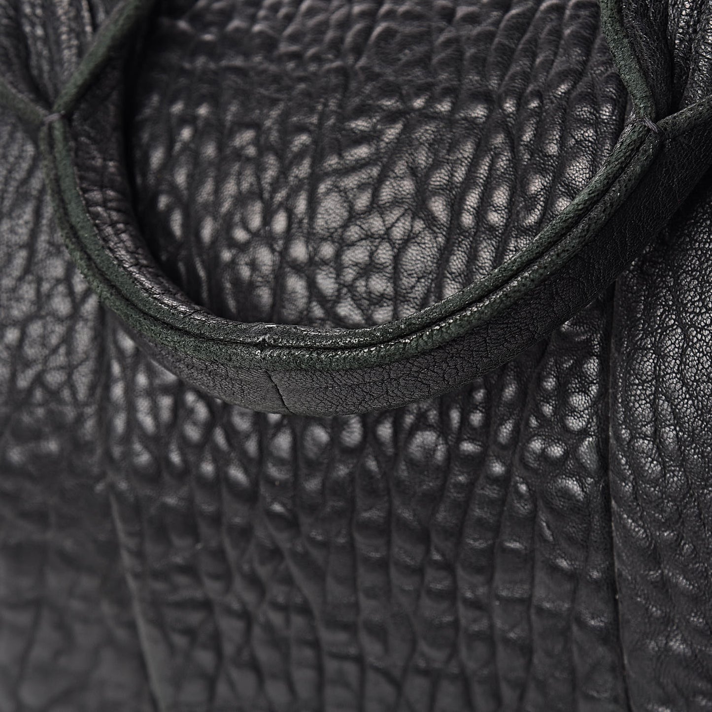 Pebbled Lambskin Rocco Black Rose Gold Hardware