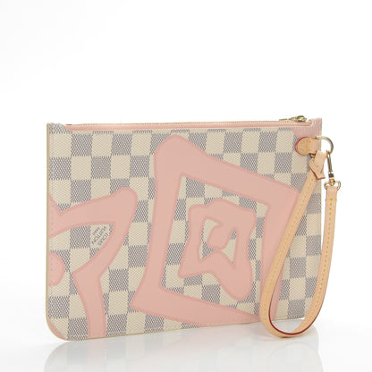 Louis Vuitton Damier Azur Tahitienne Neverfull MM GM Pochette 3 of 6