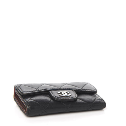 Chanel Lambskin Quilted 6 Key Holder Black 3 of 9